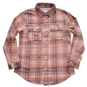 Plaid Shacket Flannel Button Down Womans Small Salty Wave Grunge Academia